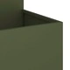 Градинска саксия от стомана 80x80x60 см в маслиненозелен цвят