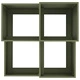 Градинска саксия от стомана 100x100x60 см маслиненозелена