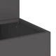 Градинска саксия от стомана черна 100x60x45 см двуетажна