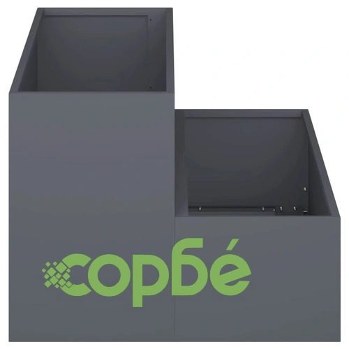 Двуетажна градинска саксия 100x60x45 см Антрацит Пластмаса ➤ топ цена ➤ sorbe.bg