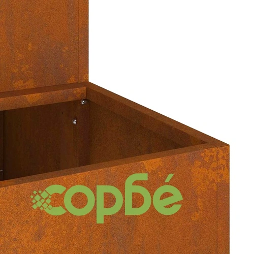 Градинска саксия двуетажна от патинираща стомана 100x60x45 см ➤ топ цена ➤ sorbe.bg