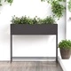 Повдигната градинска саксия от стомана 100x26x82 см черна
