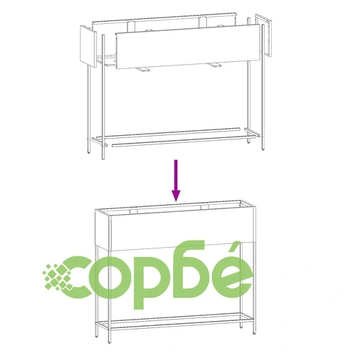 Повдигната градинска саксия от стомана 100x26x82 см антрацит ➤ топ цена ➤ sorbe.bg