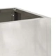 Повдигната градинска саксия от неръждаема стомана 100x26x82 см сребриста