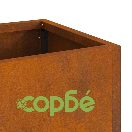 Повдигната градинска саксия от патинираща стомана 60x26x45 см ➤ топ цена ➤ sorbe.bg