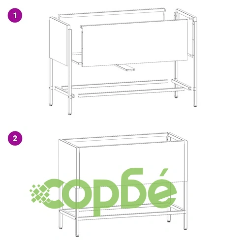 Повдигната градинска саксия от патинираща стомана 60x26x45 см ➤ топ цена ➤ sorbe.bg