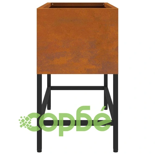 Повдигната градинска саксия от патинираща стомана 60x26x45 см ➤ топ цена ➤ sorbe.bg
