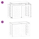 Покритие за климатик от стомана черно 100x50x70 см