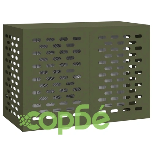 Покритие за климатик от стомана маслиненозелено 100x50x70 см ➤ топ цена ➤ sorbe.bg