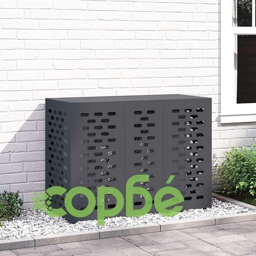Покритие за климатик от стомана антрацит 110x50x80 см ➤ топ цена ➤ sorbe.bg