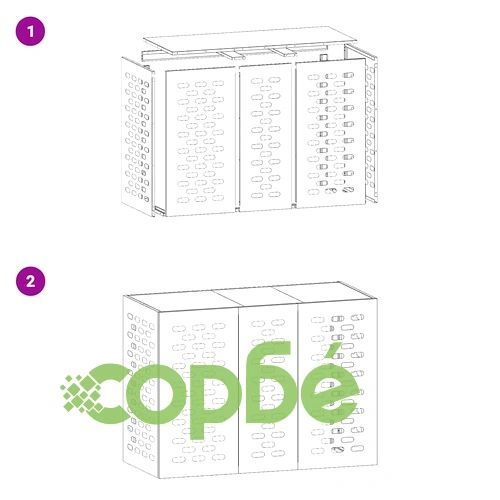 Покритие за климатик от стомана антрацит 110x50x80 см ➤ топ цена ➤ sorbe.bg