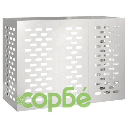 Покритие за климатик от неръждаема стомана 110x50x80 см сребрист ➤ топ цена ➤ sorbe.bg