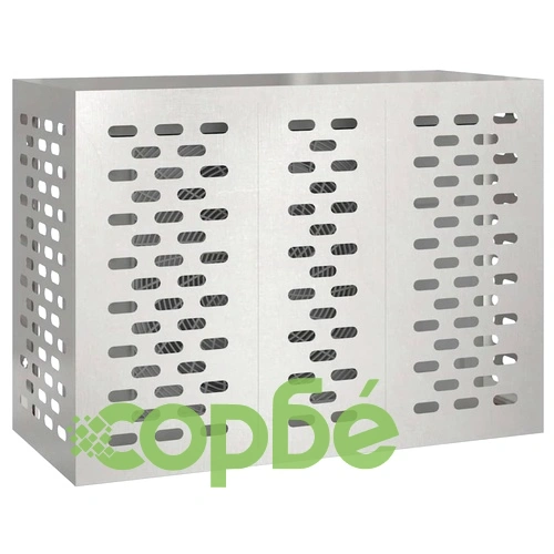 Покритие за климатик от неръждаема стомана 110x50x80 см сребрист ➤ топ цена ➤ sorbe.bg