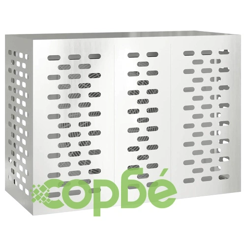 Покритие за климатик от галванизирана стомана 110x50x80 см сребрист ➤ топ цена ➤ sorbe.bg