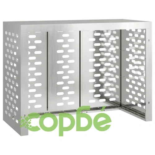 Покритие за климатик от галванизирана стомана 110x50x80 см сребрист ➤ топ цена ➤ sorbe.bg