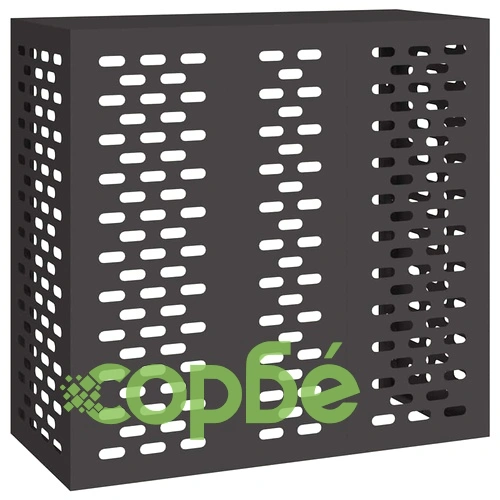 Покритие за климатик от стомана черно 110 x 50 x 105 см ➤ топ цена ➤ sorbe.bg