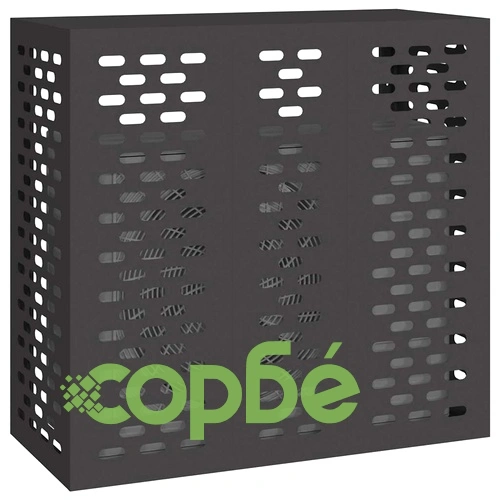 Покритие за климатик от стомана черно 110 x 50 x 105 см ➤ топ цена ➤ sorbe.bg