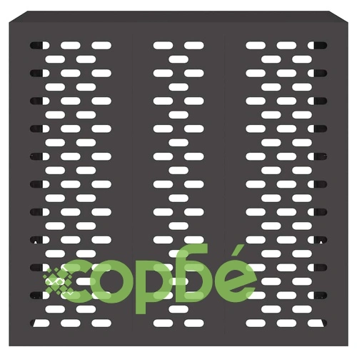 Покритие за климатик от стомана черно 110 x 50 x 105 см ➤ топ цена ➤ sorbe.bg