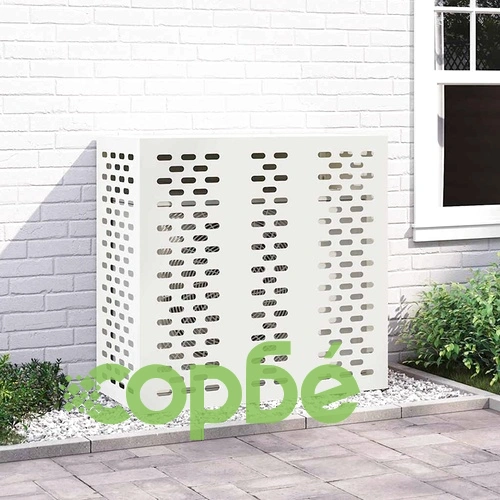 Покритие за климатик бяло 110x50x105 см стомана ➤ топ цена ➤ sorbe.bg