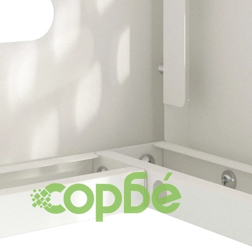 Покритие за климатик бяло 110x50x105 см стомана ➤ топ цена ➤ sorbe.bg