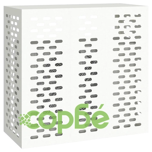 Покритие за климатик бяло 110x50x105 см стомана ➤ топ цена ➤ sorbe.bg