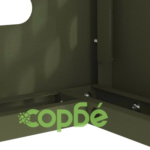 Покритие за климатик от стомана - маслиненозелено, 110x50x105 см ➤ топ цена ➤ sorbe.bg