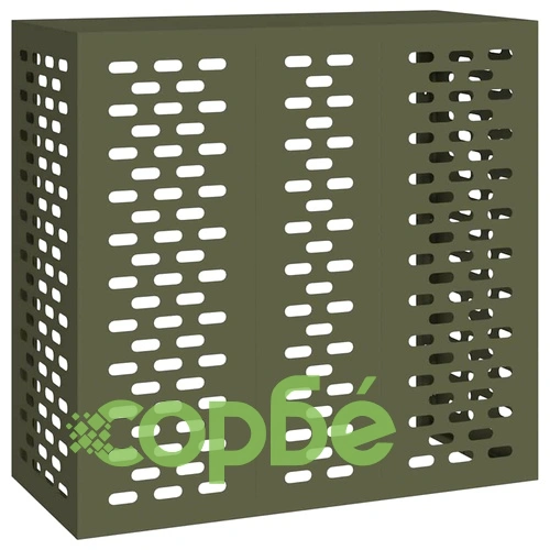 Покритие за климатик от стомана - маслиненозелено, 110x50x105 см ➤ топ цена ➤ sorbe.bg