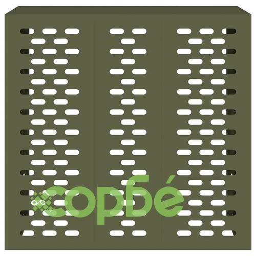 Покритие за климатик от стомана - маслиненозелено, 110x50x105 см ➤ топ цена ➤ sorbe.bg