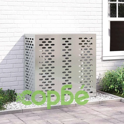 Покритие за климатик от галванизирана стомана 110 x 50 x 105 см сребрист ➤ топ цена ➤ sorbe.bg