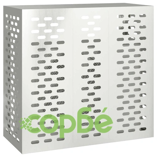 Покритие за климатик от галванизирана стомана 110 x 50 x 105 см сребрист ➤ топ цена ➤ sorbe.bg