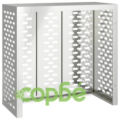 Покритие за климатик от галванизирана стомана 110 x 50 x 105 см сребрист ➤ топ цена ➤ sorbe.bg