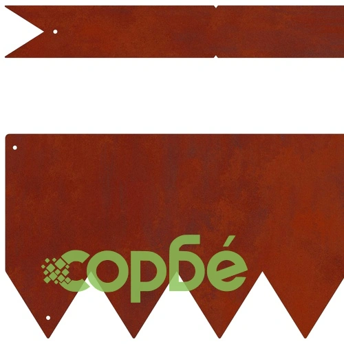 Ограда за трева от ръждясваща стомана, 30 бр., 100 x 0,5 x 15 см ➤ топ цена ➤ sorbe.bg