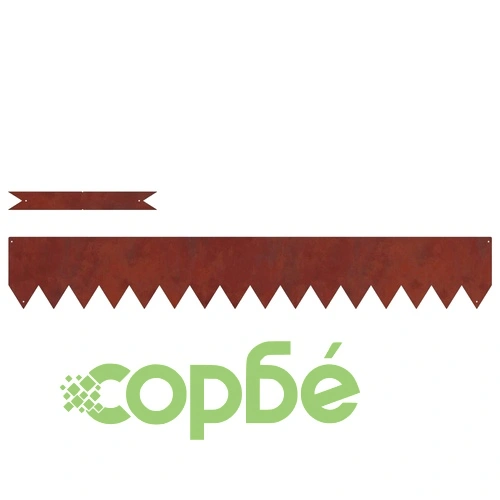 Ограда за трева от ръждясваща стомана, 30 бр., 100 x 0,5 x 15 см ➤ топ цена ➤ sorbe.bg