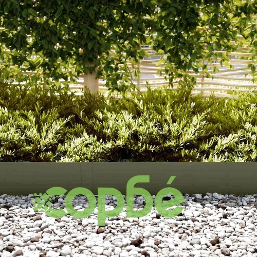 Ограда за трева, 30 бр., стомана, 100 x 0.5 x 20 см, маслинено зелено ➤ топ цена ➤ sorbe.bg