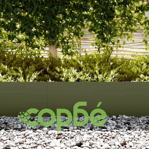 Ограда за трева от стомана, 20 бр., 100 x 0,5 x 30 см, маслинено зелена ➤ топ цена ➤ sorbe.bg