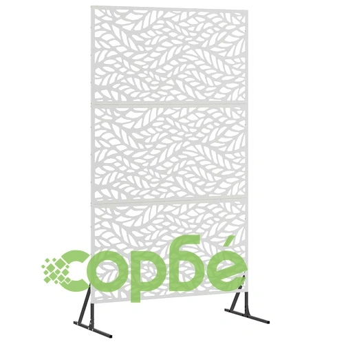 Екран за уединение от стомана 100x50x180 см сив ➤ топ цена ➤ sorbe.bg