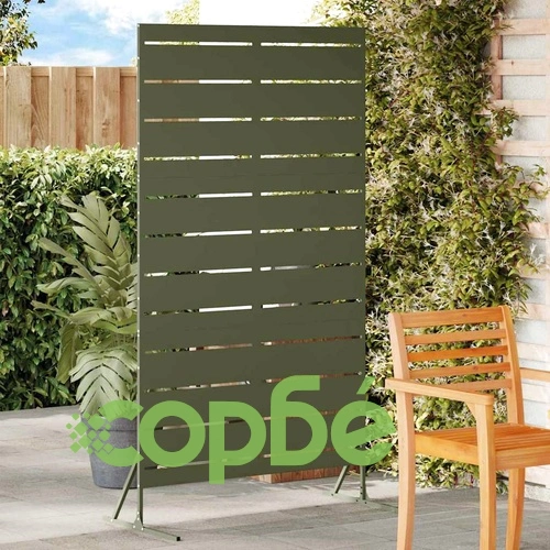 Екран за уединение от стомана 100x50x180 см - маслинено зелен на топ цена от sorbe.bg Екран за уединение от стомана 100x50x180 см - маслинено зелен ➤ топ цена ➤ sorbe.bg