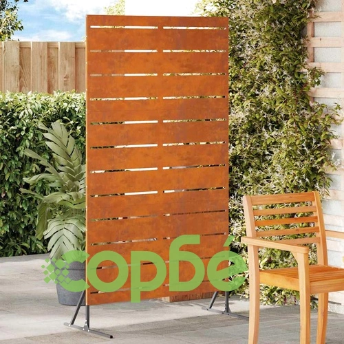 Екран за уединение 180 см Сив Стомана 100x50x180 см ➤ топ цена ➤ sorbe.bg