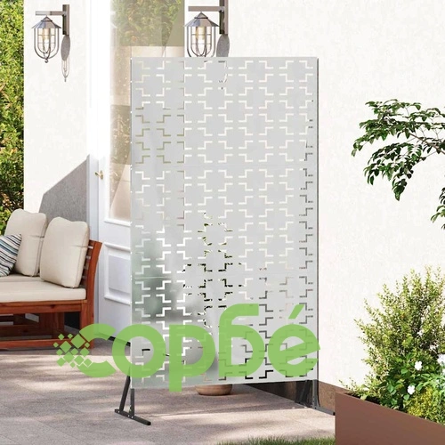 Екран за уединение 100x50x180 см Поцинкована стомана Сив ➤ топ цена ➤ sorbe.bg