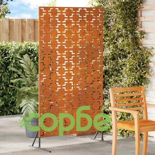 Екран за уединение от стомана 100x50x180 см сив ➤ топ цена ➤ sorbe.bg