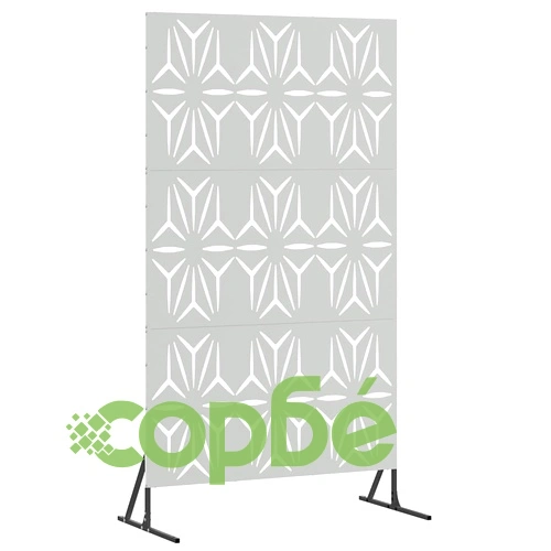 Екран за уединение 100x50x180 см поцинкована стомана сив ➤ топ цена ➤ sorbe.bg