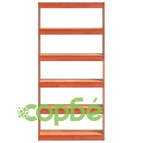 Шкаф за книги от масивно борово дърво, кафяв с восъчно покритие, 80 x 30 x 167,5 см ➤ топ цена ➤ sorbe.bg