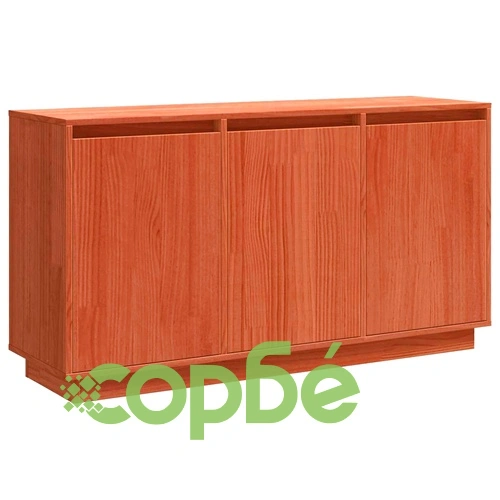 Служебен шкаф от масивна борова дървесина кафяв 111x34x60 см ➤ топ цена ➤ sorbe.bg