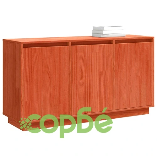 Служебен шкаф от масивна борова дървесина кафяв 111x34x60 см ➤ топ цена ➤ sorbe.bg