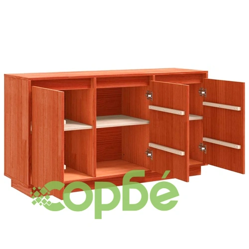 Служебен шкаф от масивна борова дървесина кафяв 111x34x60 см ➤ топ цена ➤ sorbe.bg