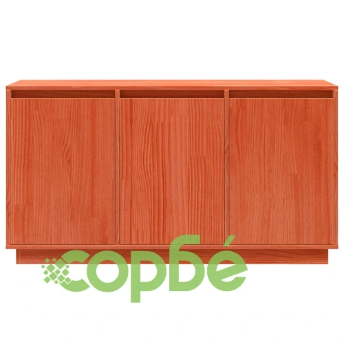 Служебен шкаф от масивна борова дървесина кафяв 111x34x60 см ➤ топ цена ➤ sorbe.bg