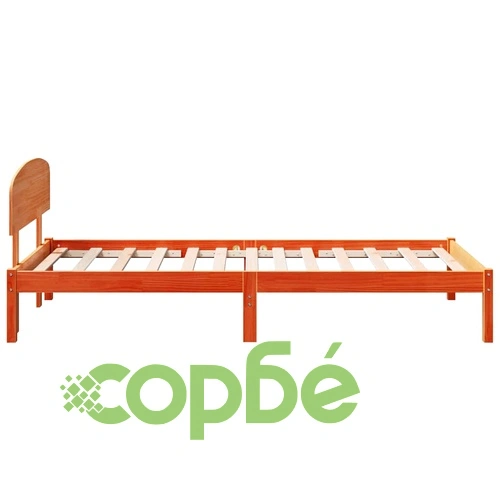 Рамка за легло с табла кафяво 75x190 см масивна борова дървесина ➤ топ цена ➤ sorbe.bg