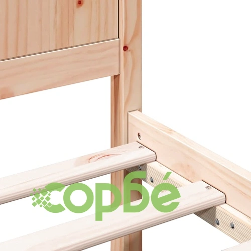 Рамка за легло от масивна борова дървесина 120x190 см кафяв цвят ➤ топ цена ➤ sorbe.bg