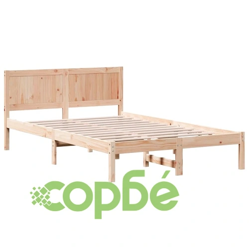 Рамка за легло от масивна борова дървесина 120x190 см кафяв цвят ➤ топ цена ➤ sorbe.bg