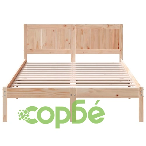 Рамка за легло от масивна борова дървесина 120x190 см кафяв цвят ➤ топ цена ➤ sorbe.bg